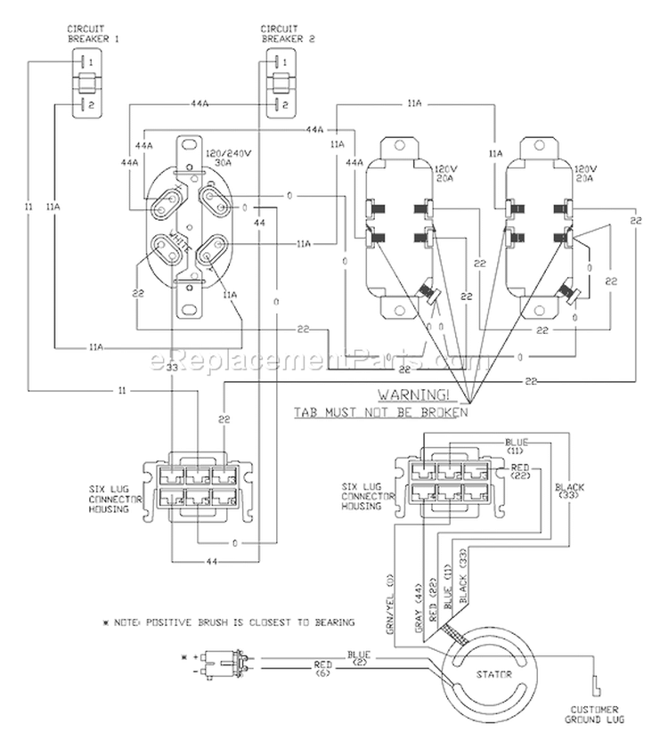 Page F Diagram and Parts List for 1654-2  Briggs and Stratton Generator